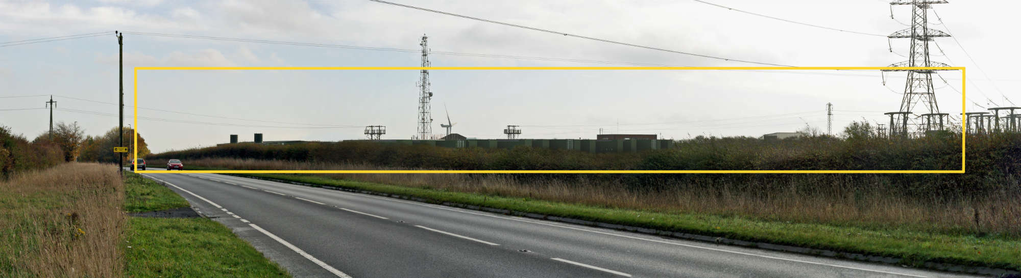 View from the A179 looking southeast one year after development View from the A179 looking southeast one year after development