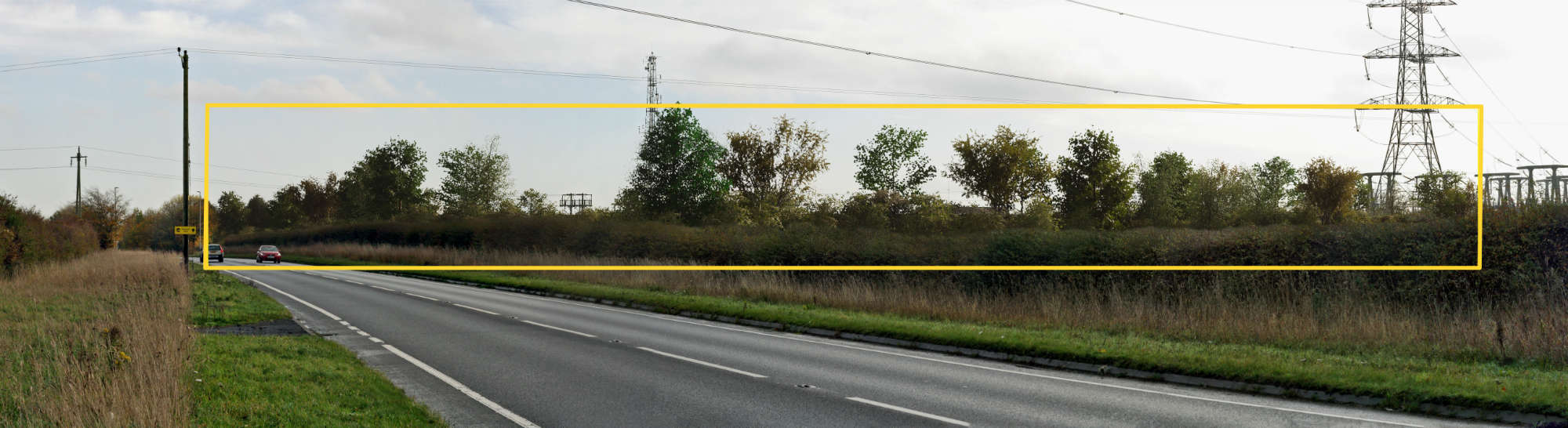 View from the A179 looking southeast fifteen years after development View from the A179 looking southeast fifteen years after development