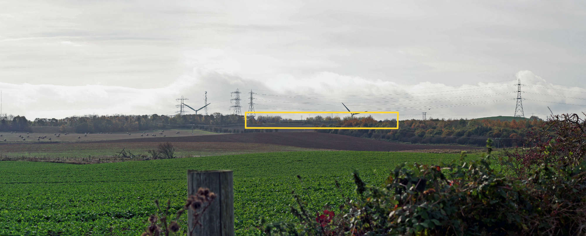 View from Butts Lane looking south/southwest fifteen years after development View from Butts Lane looking south/southwest fifteen years after development