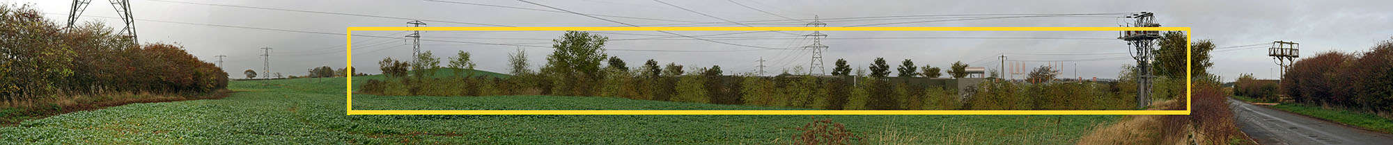 View from Worset Lane looking northwest fifteen years after development. View from Worset Lane looking northwest fifteen years after development.