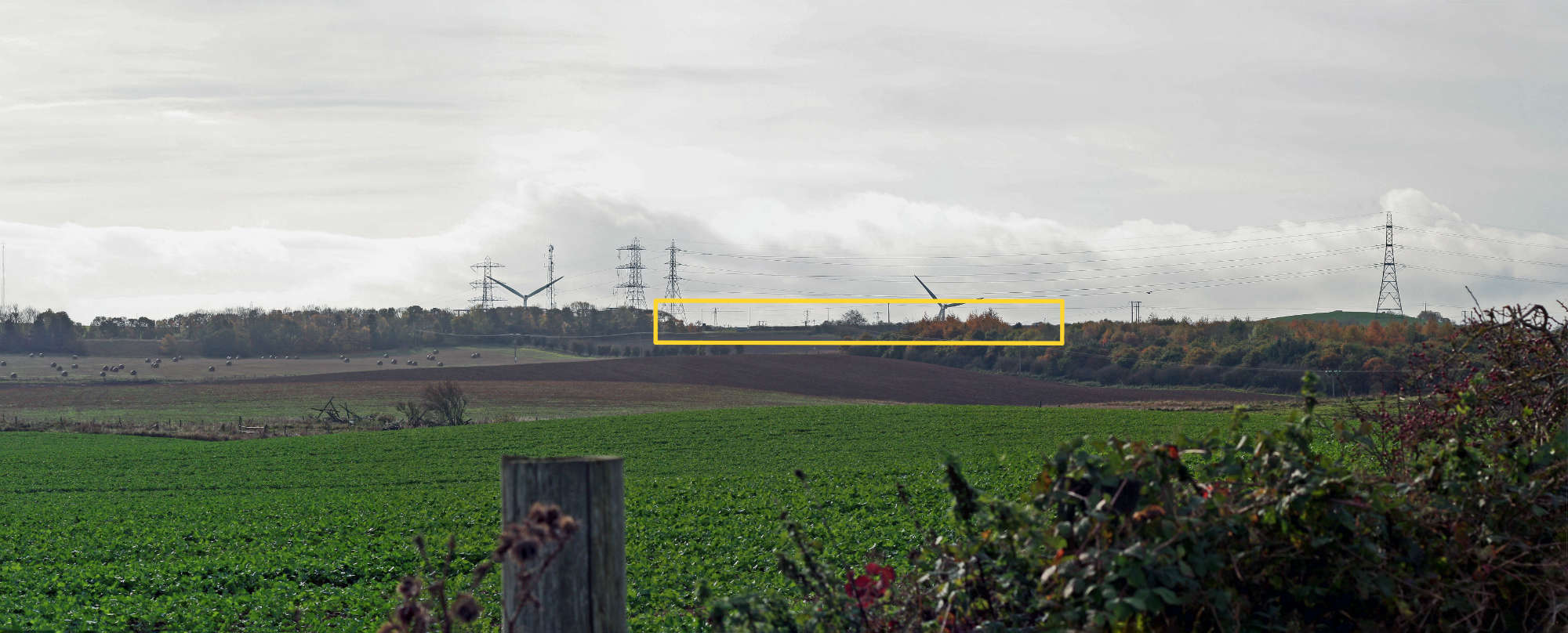 View from Butts Lane looking south/southwest in Oct 2022 View from Butts Lane looking south/southwest in Oct 2022